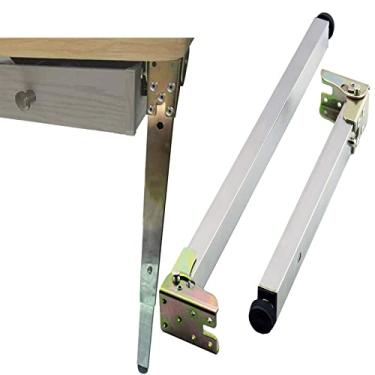 Imagem de ISolay 1 peça de pernas de metal faça você mesmo perna de mesa telescópica de aço inoxidável, pernas de móveis de elevação dobráveis, altura ajustável para mesa/bar superior/trailer/acampamento