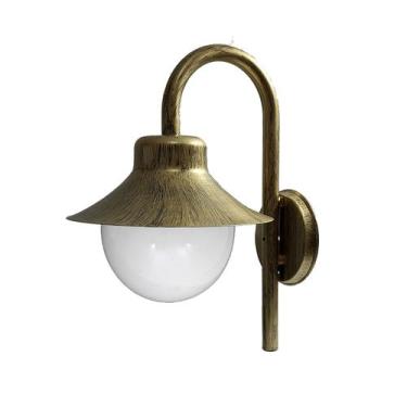 Imagem de Arandela Colonial São Paulo Antigo 228 Globo de Vidro Leitoso Ouro Vel