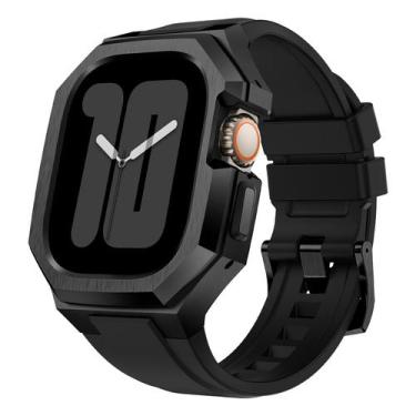 Imagem de Pulseira de Relógio AIRYZGOOD 45mm - Caixa de Metal Luxo para Apple Wa