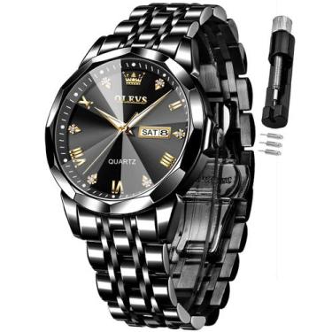 Imagem de Relógio de Pulso Masculino OLEVS - Quartzo Analógico com Aço Inoxidáve