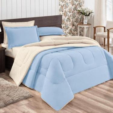 Imagem de Coberdrom Casal Sherpa Azul Valle Enxovais 1 peça