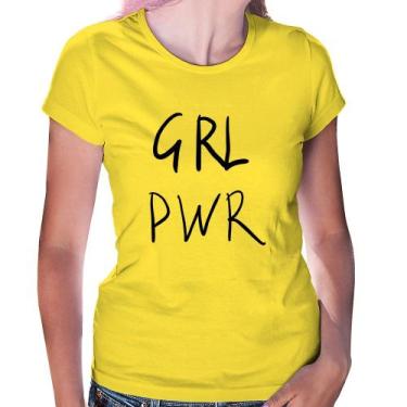 Imagem de Baby Look GRL PWR - Foca na Moda, Amarelo, G
