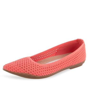 Imagem de Aerosoles Sapatilha feminina Danielle Ballet, Tecido de malha texturizado coral, 8.5 Wide