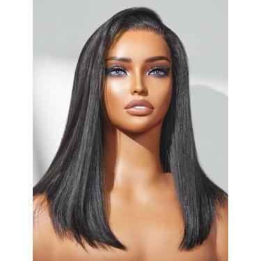 Imagem de Peruca LUVME HAIR Bob 100% cabelo humano, renda frontal, 35 cm, natura