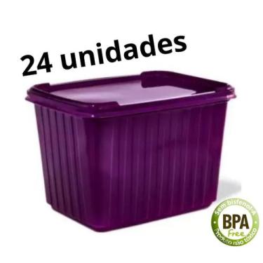 Imagem de Pote sorvete açai descartavel c/ tampa 24 unidades 2L - BP Potes