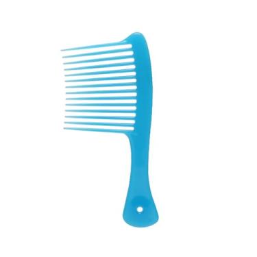 Imagem de Pente de dente largo grande com cabo desembaraçador para perda de cabelo pente profissional feminino escova de cabelo lisa salão de cabeleireiro tingimento ferramenta de estilo (02)