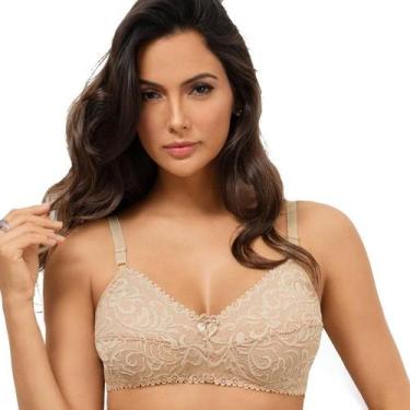 Imagem de Sutiã de Renda Pós-Cirurgico para Prótese Mamária Mondress, 48, CHOCOL