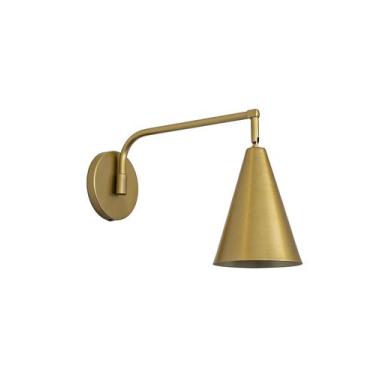 Imagem de Lustre Arandela Enfasi Cone Retro Articulada Dourada 708 - ILUMINAMUND