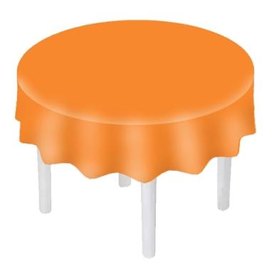 Imagem de Toalha de Mesa de TNT Redonda - 1 uni cor LARANJA CLARO 1,35 Diâmetro