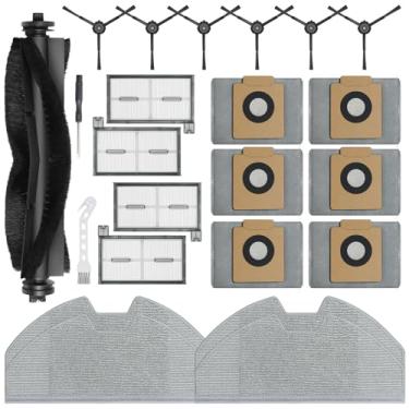 Imagem de BUXEBUX Pacote com 22 acessórios de peças de reposição X8 Pro para aspirador de pó robô Eufy X8 Pro, 1 escova de rolo, 4 filtros, 4 esfregões, 6 escovas laterais, 6 sacos de vácuo, 1 ferramenta de