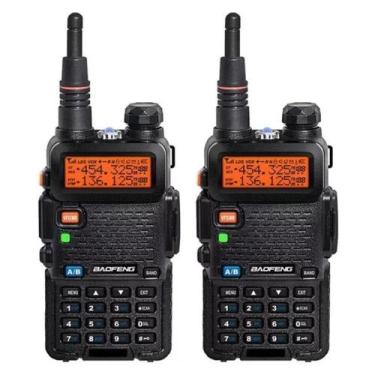Imagem de Kit 02 Rádio Comunicador Baofeng Bf-Uv-5r Com Nota Fiscal - Radio Comu
