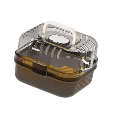 Imagem de Generic Gaiola de hamster com garrafa de água e roda de exercícios Clear Pequenidade de gaiola de animais pequeno habitat de saída para o de esquilo, Amarelo