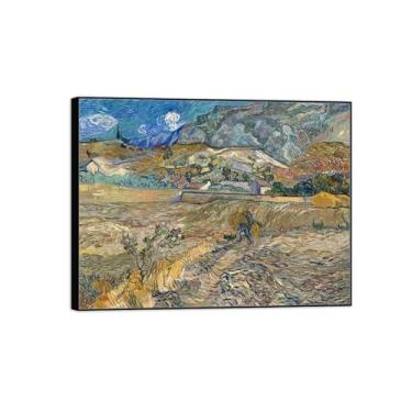 Imagem de Pinturas a óleo famosas - imagem de arte clássica - reprodução giclée em campo de tela com pôster de moldura preta camponesa e impressões prontas para pendurar 40 x 50 cm 16 x 20 pol