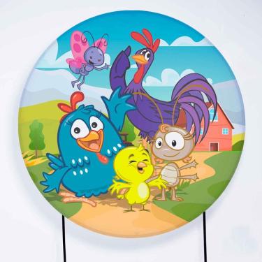 Imagem de Painel de Festa Redondo de 1,80m Galinha Pintadinha - Fera Print