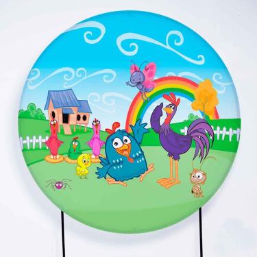 Imagem de Painel de Festa Redondo de 1,80m Galinha Pintadinha - Fera Print