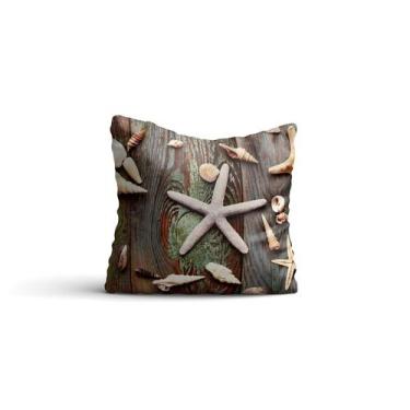 Imagem de Almofada nautica  Estrela Madeira 42x42 com enchimento   Atelier Valve