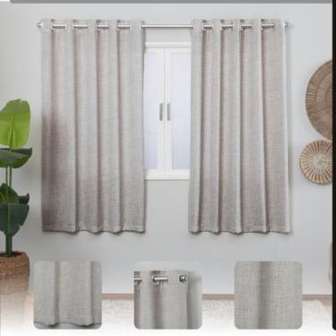Imagem de Cortina Rústica Linho Grosso Premium 2,80x1,70 Ilhós Cromado - ENTROU 