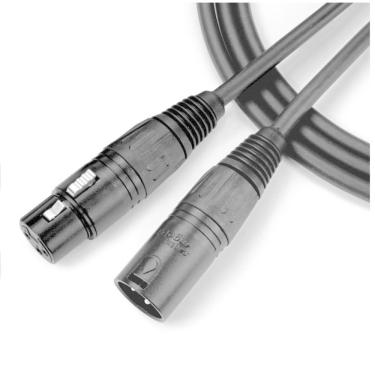 Imagem de Cabo Para Microfone XLR M / XLR F Ninja LW 25FT 7,62 metros Preto