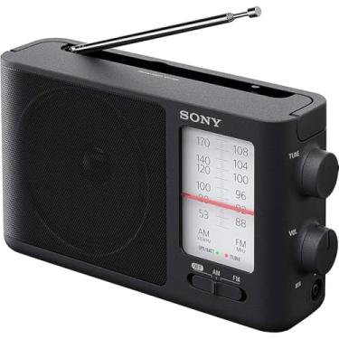 Imagem de Sony Rádio FM/AM portátil de ajuste analógico ICF-506, preto, 1 kg