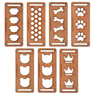 Imagem de Kit 7 Réguas Vazada Para Laço