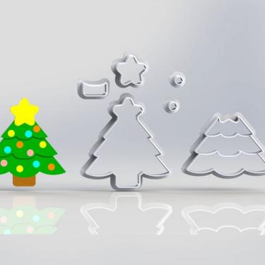 Imagem de Cortador Natal Árvore De Natal Modular Tamanho 5Cm