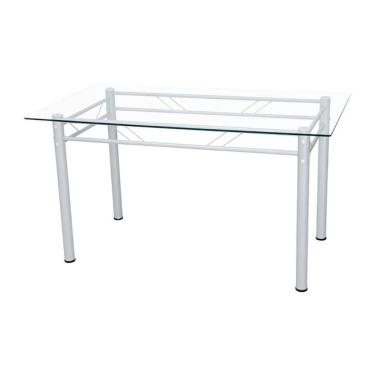 Imagem de Mesa De Jantar Avulsa Retangular Palma40x80 Cm Branco