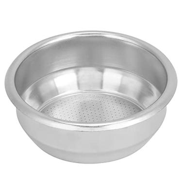 Imagem de Cesta de filtro de dose dupla de camada única de aço inoxidável, acessório profissional