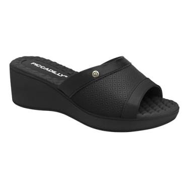 Imagem de Piccadilly, TAMANCO FEMININO PICCADILLY 540404 SALTO ANABELA 5 CM ENTRADA LIVRE Cor:Preto;Tamanho:35