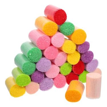 Imagem de 30 peças de fio de gancho de trinco colorido pré-cortado feixes de fio de crochê para artesanato feito à mão, costura de tricô, fronha, fabricação de tapetes (cor mista)