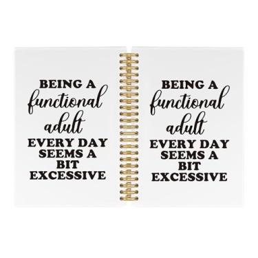 Imagem de Pugwak Caderno engraçado sarcástico – Cadernos engraçados de mordaça universitária pautados para o trabalho, presente para mulheres, amigas, chefe, colega de trabalho, material de escritório, caderno