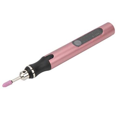 Imagem de Caneta micro gravadora, liga de alumínio, caneta micro gravadora elétrica para plástico para metal para vidro para unhas (ouro rosa)