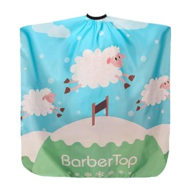 Imagem de OIIBWQ Capa de Barbeiro Infantil, Artigos de Cabeleireiro, Capa de para Corte de Cabelo, Capa de Corte de Cabelo para Salão de Cabeleireiro Infantil, Ovelha