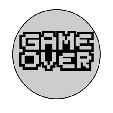 Imagem de Adesivo Decorativo Redondo, Tema Jogos, 10 cm, Modelos 06JG-16JG (JG7, PAPEL COUCHÉ 230, 10 CM)