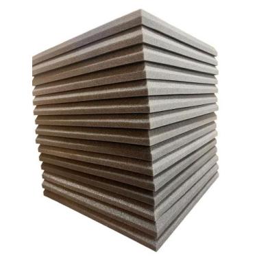 Imagem de Espuma Acústica 50 X 50 X 3,5Cm Lisa - 12 Placas Anti Chamas - Impaktc
