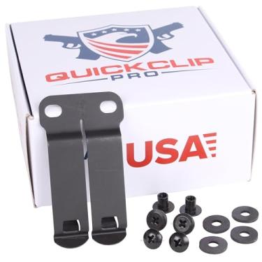 Imagem de QuickClip Pro Dcc Monoblock Holster Sheath Belt Gear Clip Serve Para Cintos Iwb De 1,5" - Fecho De Transporte Oculto - Metal Cinza Escuro Fosco Tático Com Hardware De Montagem, Feito Nos Eua (1 Paco