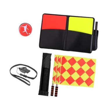 Imagem de simhoa Kit de árbitro de futebol, apito de linha de rúgbi portátil, apito de metal compacto, equipamento para jogos, esportes ao ar livre