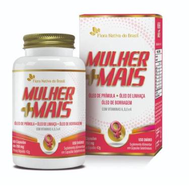 Imagem de Mulher +Mais (Prímula, Linhaça, Borragem+ Vit Adek) 60 Cápsulas Flora 
