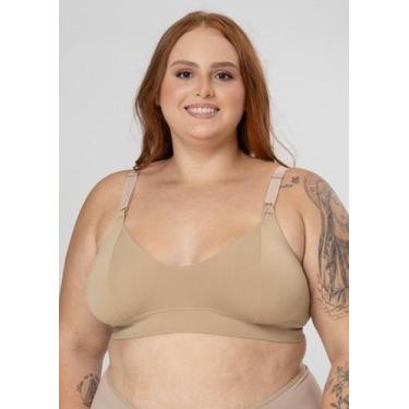 Imagem de Sutiã sem Bojo Básico Plus Size - Gimara, Chocolate, 52