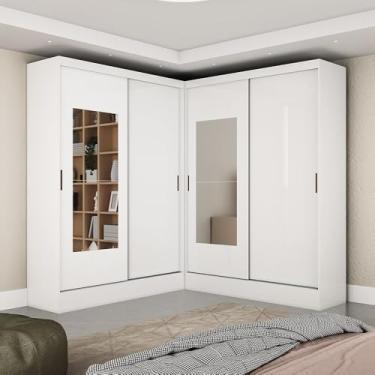 Imagem de Carioca Móveis - Closet Casal Duplo Belém 4 Portas com Espelho 4 Gavetas Carioca Móveis