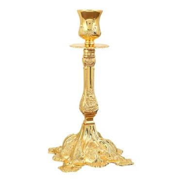 Imagem de Bothyi Castiçal antigo, estável, peça central, suporte de vela decorativo, candelabro para casamento, decoração de casa, bar, celebração, Ouro