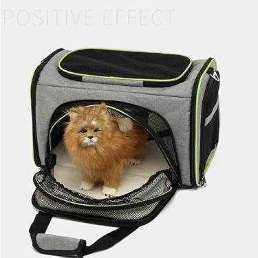 Imagem de Mochila Pet Bolsa de Transporte Expansível Viagem Cachorro Gato Avião Carro Pet Bag Caixa