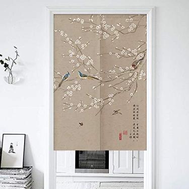 Imagem de Cortina japonesa Noren Cortina japonesa de entrada Feng Shui (Flor, 84 cm x 140 cm)