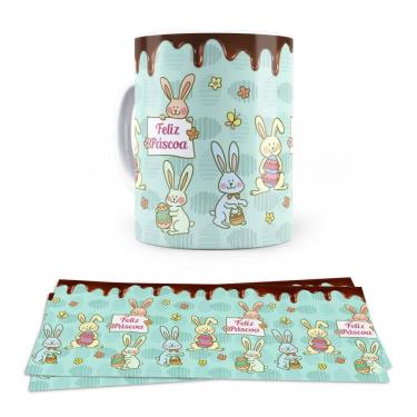 Imagem de Caneca Ceramica Feliz Pascoa Chocolate