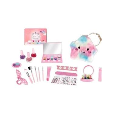 Imagem de Conjunto De Maquiagem Infantil Lavável E Seguro, Kit De Brinquedo De P