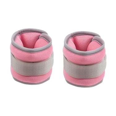 Imagem de simhoa 2 peças de pesos de tornozelo para pulso para mulheres e homens, equipamento de treino multiuso, pesos de braço/perna, alça ajustável para corrida, 0.5 Kg Rosa