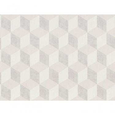 Imagem de Papel De Parede Inspire Geométrico 3d Bege E Creme 220363