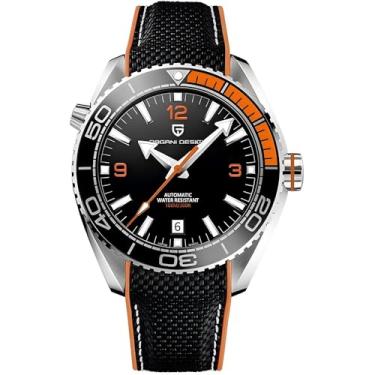 Imagem de CADISEN Pagani Design Relógio Masculino Mecânico Automático de Mergulho NH35 Movimento Bisel de Cerâmica Impermeável 100M PD-1679, Fita laranja