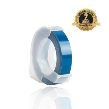 Imagem de Fita Vinílica Compatível Dymo Rotulador Manual 3DOB25 Azul Lago 9mm - 
