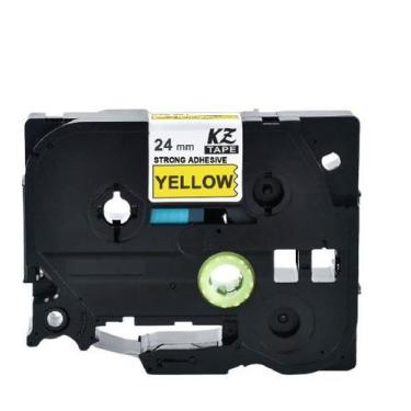 Imagem de Fita Strong Compatível Brother Tz Tze S651 Amarela Letra Preta 24mm - 