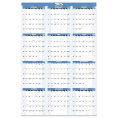 Imagem de Calendário de parede anual 2025 - Calendário de parede 2025 com data juliana, janeiro de 2025 - dezembro de 2025, uma página para organização, papel grosso premium, vertical, bolso para presente, 88